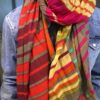 Echarpe Pablo taupe rayures  multi couleurs – Image 2