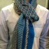 Echarpe laine Wilson print turquoise