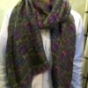 Echarpe laine Oscar vert et fushia – Image 3