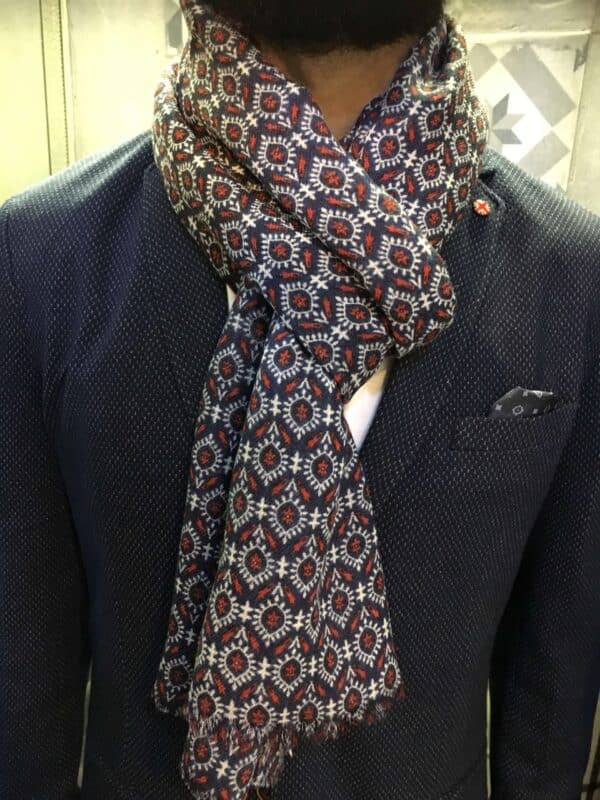 Echarpe laine Lincoln print all over