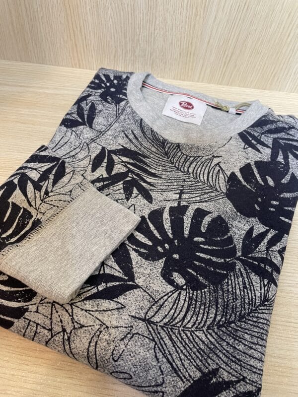 Sweat coton gris motif jungle Bob