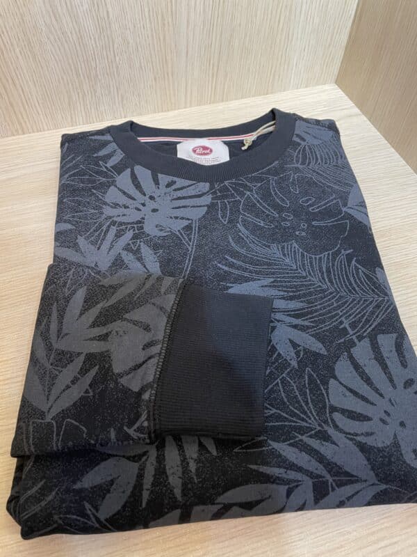 Sweat noir motif jungle al-over gris Bob